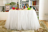 DIY,Table skirt，Sewing table skirt wedding party decoration, pettiskirt table skirt