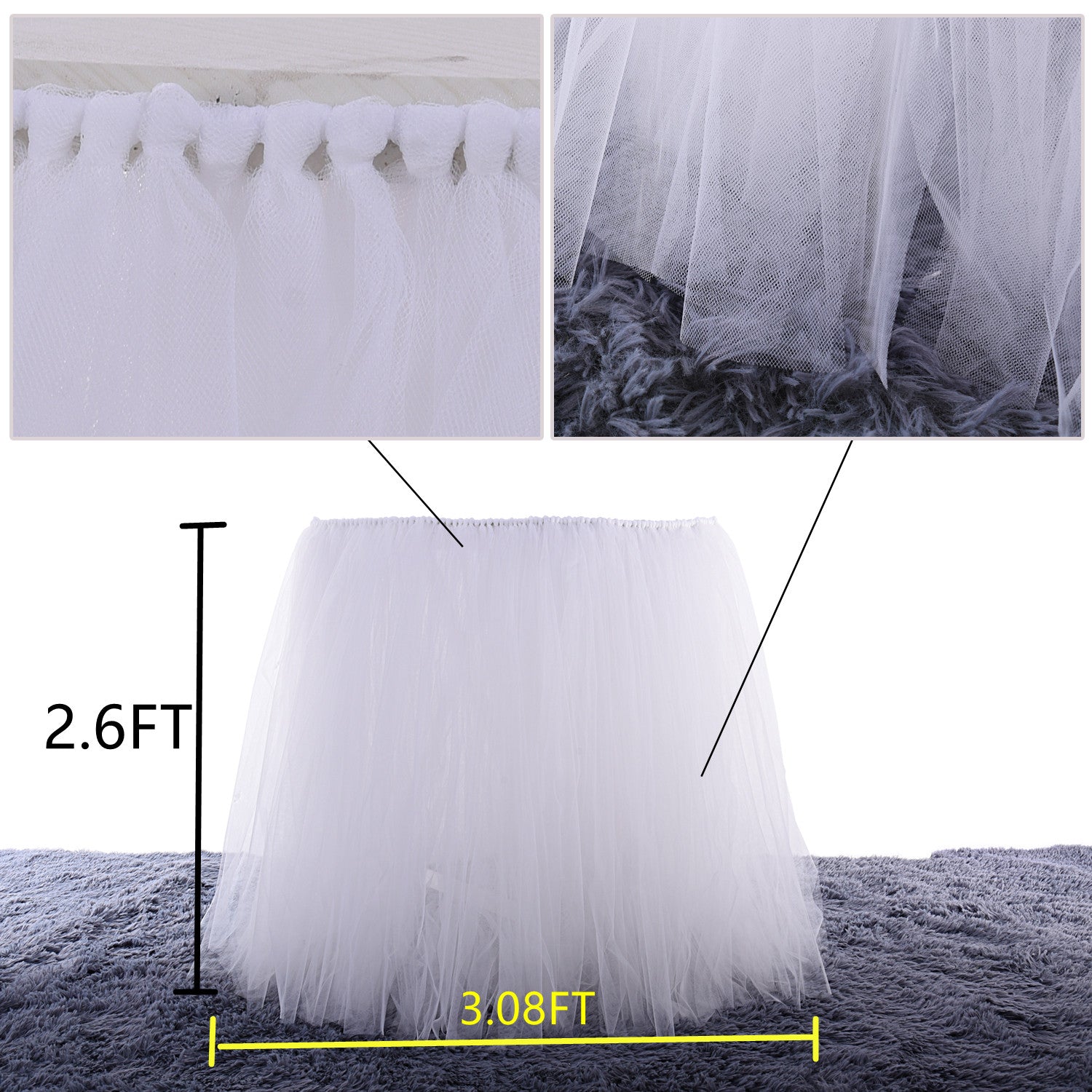 DIY,Table skirt，Sewing table skirt wedding party decoration