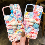 Cream gel phone case diy material kit handmade Christmas resin cartoon accessories doll set